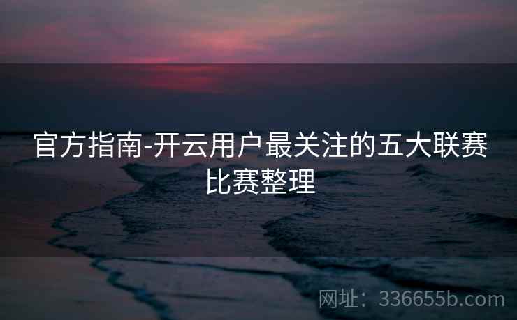 官方指南-开云用户最关注的五大联赛比赛整理