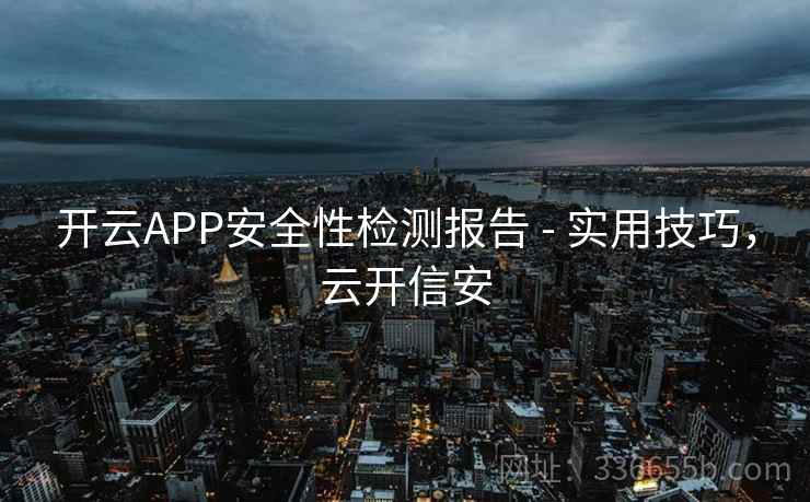 开云APP安全性检测报告 - 实用技巧，云开信安
