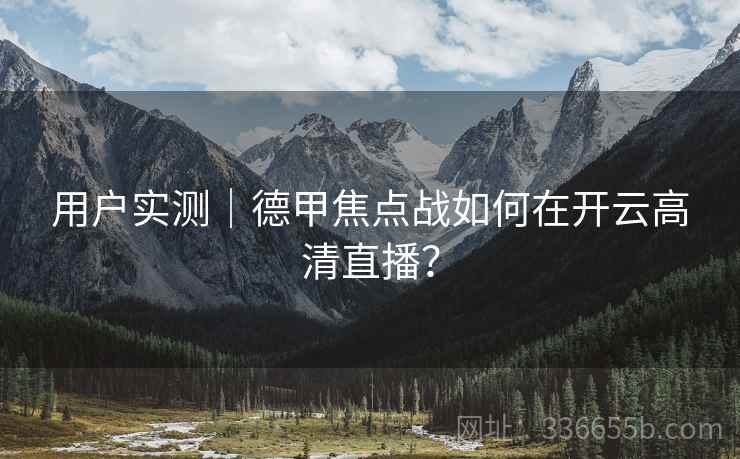 用户实测｜德甲焦点战如何在开云高清直播？