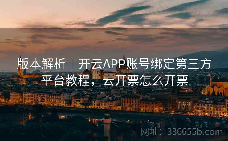 版本解析｜开云APP账号绑定第三方平台教程，云开票怎么开票