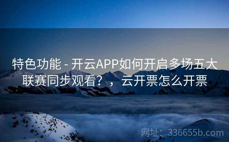 特色功能 - 开云APP如何开启多场五大联赛同步观看？，云开票怎么开票